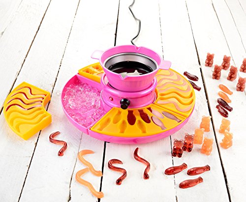 Rosenstein & Söhne Gummibärchen-Maschine und Schokokonfekt-Maker mit Gussformen-Set, 25 W - 8