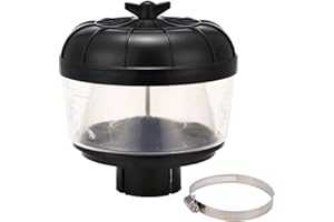 Blueshyhall Filtre cyclonique tout-terrain, tuyau d'admission, filtre à air, universel, pour tuba d'admission, pré-filtre à air tracteur, entrée d'air avec collecteur de sable (2,5 pouces / 63,5 mm)