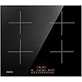 CIARRA CBBIH4B 4 Zone Built-in Induction Hob with Power Booster Touch Control Induction Hob Ceramic Glass 9 Power Levels Function Child Safety Lock Black