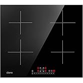 CIARRA CBBIH4B 4 Zonen Einbau Induktionskochfeld mit Power Booster Touch-Bedienung Kochfeld Induktion Herdplatte mit 4 Platte