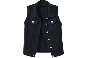 BAIXIAOCHI Chaleco De Mezclilla Para Mujer Corto Primavera Y Verano Chaqueta Sin Mangas Deshilachada Y Ajustada Top De Rebeca Rasgada