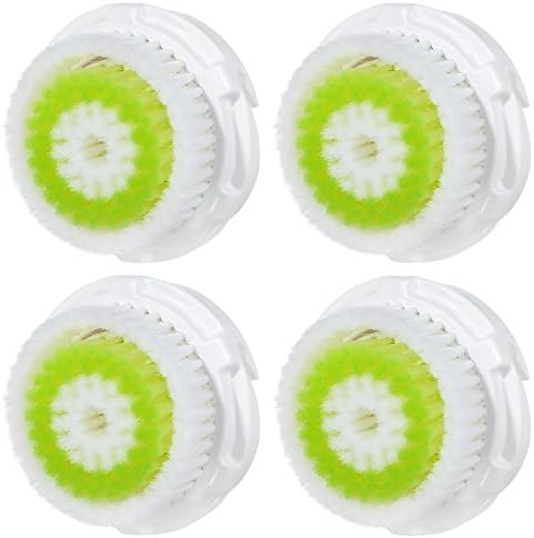 4X Hofoo® Brush Head. Replacement for Clarisonic Acne Facial Cleansing. Compatible with Mia 1, 2, 3(Aria), Smart Profile, Alpha Fit, Plus, Sonic Radiance.