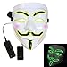 Produktbild Bonamana kühle V für Vendetta Kerl Fawkes Masken-LED-leuchten Masken-Kostüm EL-Draht-Halloween-Maske (Leuchtstoff grün)