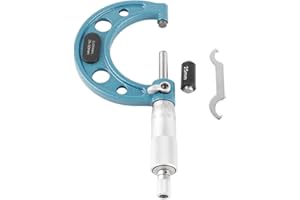 VOANZO Micromètre extérieur 25-50 mm Micromètre Externe de Haute précision Outil de Mesure d'épaisseur en Acier Inoxydable Précision de 0,01 mm avec clé et boîte en Plastique