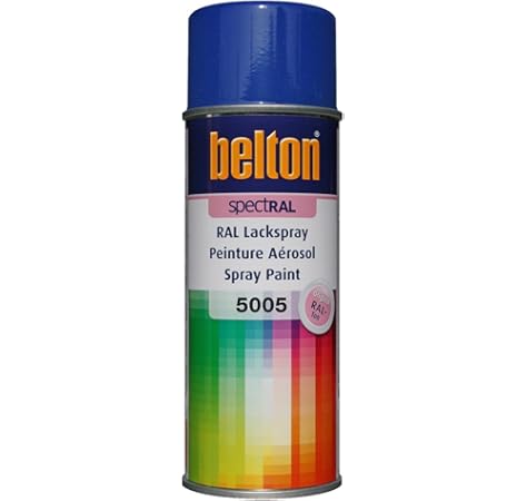 Ral 5005 Bleu Signal Mat Belton Bombe Peinture 400 Ml Bombe Aerosol Reparation Peinture Carrosserie Voiture Teintes Standrard Et Ral Reference Couleur Constructeur 150 Ou 400 Ml Amazon Fr Bricolage
