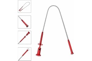 HARDK Claw Magnetic Pick-up Tool 4 Claws with Bright LED Light Flexible Spring Magnet Grab Grabber Fingers Prongs for Garbage Pick up,arm Extension