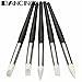 DANCINGNAIL 5Pcs/Set Nail Art Silicone Sculpture Pen Wooden Handle Nail Art Salon Tool New black