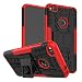 Produktbild Huawei P8 Lite 2017 Hülle, FindaGift Dual-Layer 2 in 1 Weicher TPU + harter PC Rüstung Cover [Anti Schock] [Ganzkörperschutz] [Anti-Kratzer] Bumper Back Case mit Ständer für Huawei P8 Lite 2017 (rot)