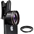 Kase HD Master Macro Phone Lens with 52mm Filter Adapter Ring for iPhone 15 14 13 12 Pro Max, Samsung, Android Smartphone, Lens Attachment (Black)