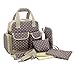 Produktbild Multifunktions Polka Dot Windel Tragetaschen Baby Wickeltasche, Sets Größeres Fassungsvermögen Mama Handtasche Rucksack Schultertasche 3 Tragevarianten, beige (Blau) - ZLNBK01