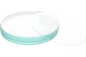 FunChem Lab Uhrglas-Set, 10er-Pack 150 mm Uhrglasabdeckungen aus Geschliffenem Borosilikatglas für Becher, Verdunstungsschalen, Labor- und Wissenschaftsunterricht