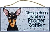  Holzschild Tierschild Hund Deko Prager Rattler