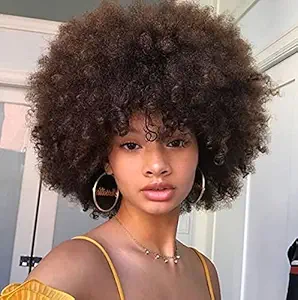 DreamPack Pixie Cut Short Afro Curly Wig 100% Human Hair Wigs for Black Women Short Afro Curly Human Hair Wig 8A Brazilian Funmi Curly Machine Made Wig Non Lace Wig