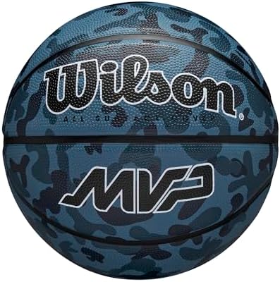 Wilson MVP Camo Basketball Blue 7