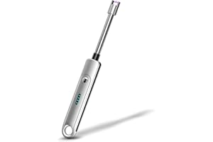 Eletorot Accendino Elettrico, Accendigas Elettrico Cucina USB Ricaricabile Accendino Antivento ad Collo Lungo per Candele Leggere, Stufe a Gas