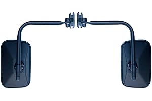 MelTruck® 2 espejos retrovisores exteriores 250 x 155 R1200 E20 ø10, 15, 18 con soporte para tractor camión excavadora