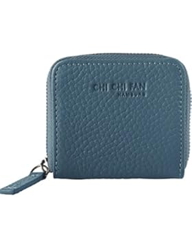 CHI CHI FAN Portemonnaie Mini | Kleine Leder Geldbörse aus genarbtem Rindsleder | Top Qualität und stylish-klares...