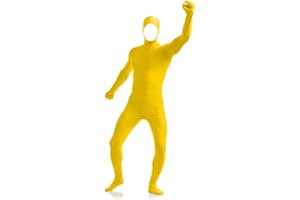 Foweknow Jumpsuit Men Women Face Open Zentai Spandex Bodysuit Halloween Costume Full Body Suit Slim Fit Jumpsuit Solid Onesie Stage Show Fancy Dress Xmas One Piece