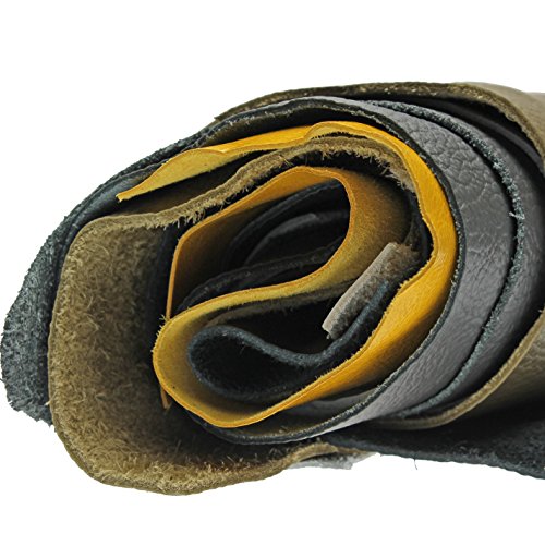 Lederreste Lederstücke extragroß 1kg bunt – farbig sortiert alle Stücke mind. DIN A3 groß von Langlauf Schuhbedarf - 5