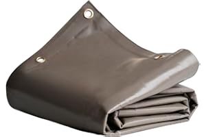 Tecplast Toile Pergola Taupe 4x5 m LP640PR - Garantie 8 Ans - Bâche Pergola ou Tonnelle étanche en PVC pour terrasse