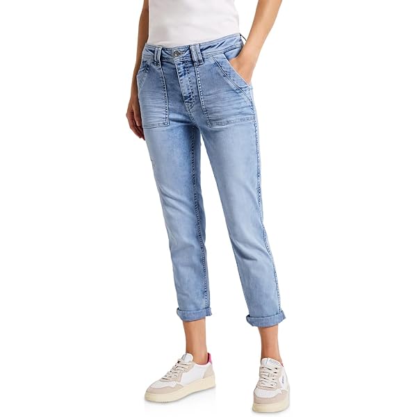 Leinenhose im Cargo-Look für Damen in Braun - BONNY