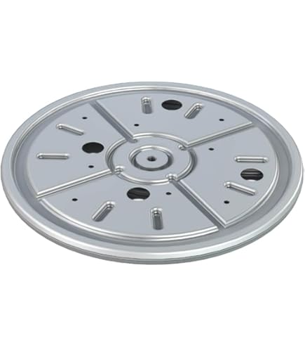 Gedotec Draaitafel 360° draaiplateau om te schroeven, verzinkt staal, drukkogellager 150 kg