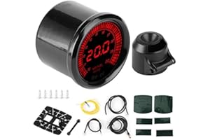 EBTOOLS Afr Gauge Wideband Kit - Air Fuel Ratio Meter Air Fuel Ratio Gauge Kit Fuel Ratio Gauge Kit 52Mm Black 7 Color Pointer Air/Fuel Ratio Gauge Auto Car Instrument Accessory