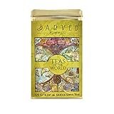 Jarved Teas of The World Assorted Gift Box Set - 15 Types of Exotic Teas from 10 Countries| 15 Loose Leaf Teas in Recyclable Tin Box| Unique Tea Gifts for Men, Women, Anniversary, Birthday,
