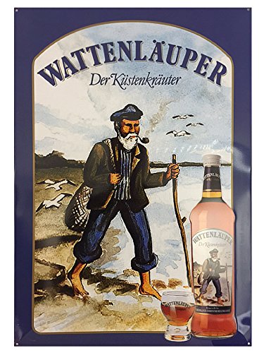 Preisvergleich Produktbild Wattenläuper Blechschild 1 Stück Groß