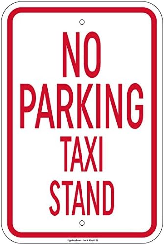 Heavy Gauge No Parking Taxi Stand Sign 10 x 7 inch Aluminum Signs Retail Store