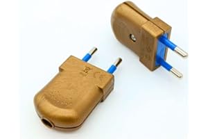 Prometeo Electronics Set 2 Spine 10A dorata color Oro 2 Poli Made in Italy Marchio IMQ 250V