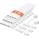 shinfly 4.8 m Duct Cables Adhesive Wall Tape, 30 mm x 15 mm | Cable Duct, Wall Cable Covers for All Power Cables in the Offic
