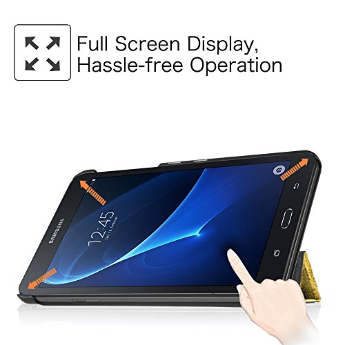Fintie Samsung Galaxy Tab A 7.0 Hülle – Ultra Schlank Superleicht Ständer Slim Shell Case Cover Schutzhülle Etui Tasche für Samsung GALAXY Tab A 7.0 ZollSM-T280 / SM-T285 Tablet(2016 Version), Weltkarte Antik - 6