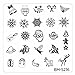 Plate BMS 216 Bundle Monster Christmas/X-mas Ice Flower Christmas Nail Art Stamping Template