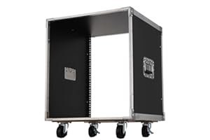 CDZHLTG Armadio per Server Rack da 12 U 19 Pollici, con 4 Ruote, 500 x 500 x 530 mm per reti, Nero Computer e Server Racks