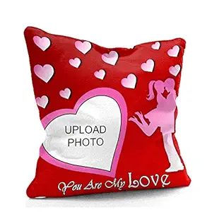 DreamVio Personalized Photo Cushion/Pillow Gifts for Your Loved Ones | Anniversary & Birthday Gifts | Gifts for All Occasions (16x16 inches, Standard Size) Design No 67