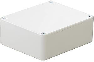 HeiGroup - MB2W ABS Kunststoffgehäuse mit Deckel, Mehrzweckgehäuse, Modulgehäuse, (LxBxH) 100 x 76 x 40 mm, mit Leiterplattenführung, Weiß - Poliert