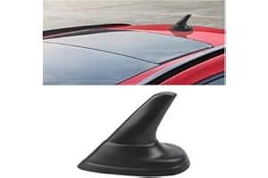 CGEAMDY Car Shark Fin Antenna Decoration, Cars AM/FM Signal Design Trim Roof, ABS Cars Radio Aerials Cover Waterproof Sticker, Antenna Style Decorative Cover Universal for Vehicles(Black)