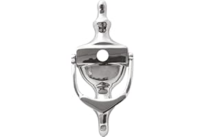 UAP Door Knockers - 6" Victorian Urn Door Knocker with Hole for a Door Viewer (Spy Hole) for Front Door with Bolt Through Fixings, Traditional Victorian Urn Style (Polished Chrome)