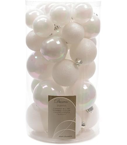 16PCS Glitter Christmas Ball Ornaments Set 2.36'' Assorted