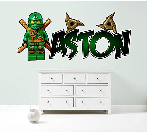 LEGO NINJAGO LLOYD personalised customised children's wall sticker decal art mural bedroom 3 SIZE OPTIONS (Small - 72cm wide) (Medium - 100cm wide)