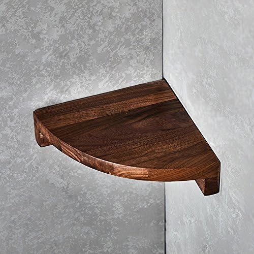 Bookcase SEXSY- Solid Wood Simple Corner \ Corner \ Storage Rack Kitchen Shelf Fan-shaped Triangular Shelves Wall-mounted (Size : 28cm)