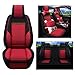 Produktbild Love Life Autositz-Set, flaches Sitzinnenkissen aus Stoff und Stoffbezug (schwarz), geeignet für die meisten PKW, LKW, Geländewagen oder Van,Red