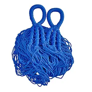 CRM TRADERS Handcrafted Nylon Rope Hammock Swing Hanging Net Mesh Sleeping Bed for Home Garden Outdoor Indoor (Style-1)