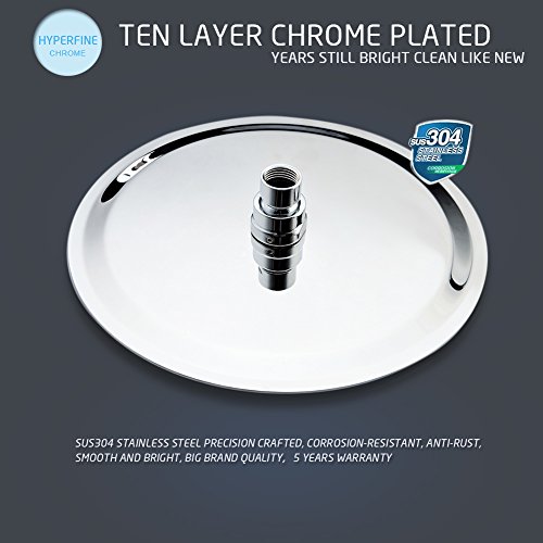 S R SUNRISE Moderna Alcachofa fija para ducha Acero inoxidable Redonda 12 pulgadas SRSH1201