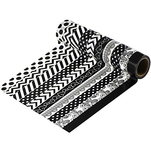 edgeam - Cinta washi adhesiva cinta decorativa juego de 10 rollos edgeam - Cinta washi adhesiva cinta decorativa juego de 10 rollos