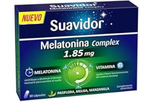 Urgo Suavidor - Melatonina complex - Doble acción sobre el sueño (Melatonina + Vitamina B6) - 1 Caja con 30 cápsulas vegetales