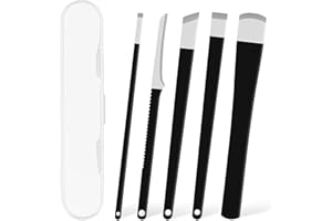 Momowin Set di Coltelli da Pedicure Professionali, 5 Coltelli da Pedicure con Lame Diverse, Attrezzi da Pedicure per Pedicure, Esfoliazione, Rimozione dei Calli, Scavo dei Solchi Delle Unghie