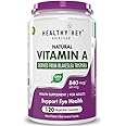 HealthyHey Nutrition Natural Vitamin A from Beta Carotene | Non-Synthetic | Non-GMO | -120 Veg Capsules