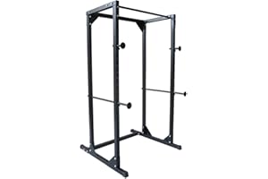 BodyTrain Heavy Duty Adjustable Power Rack Weight Lifting Cage & Pull Up Bar